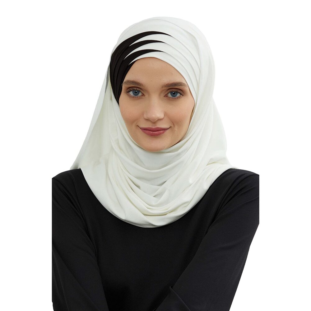 1667 Hijab Muslim Scarves %100 Cotton Presewn Jersey Shawl Turban